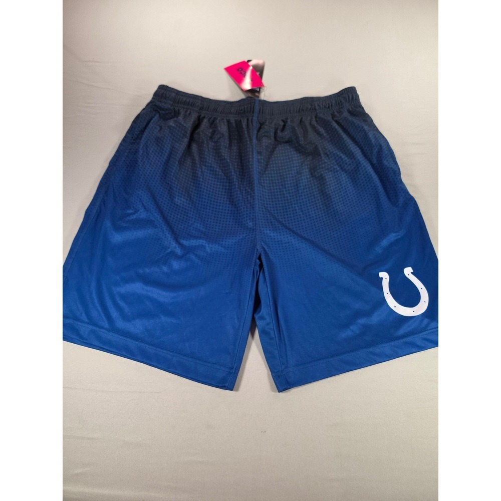 NFL Team Apparel Indianapolis Colts Shorts Mens Large Blue Black Gradient FOCO